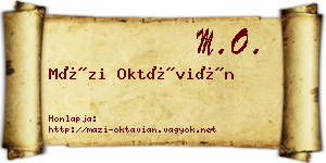 Mázi Oktávián névjegykártya